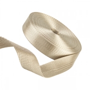 Gurtband Polyester Fischgrt 25mm beige