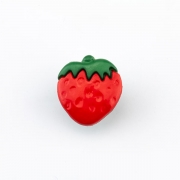 Knopf Erdbeere 15 mm