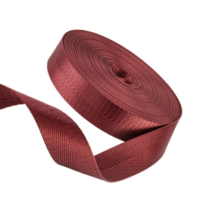 Gurtband Polyester Fischgrt 38mm bordeaux