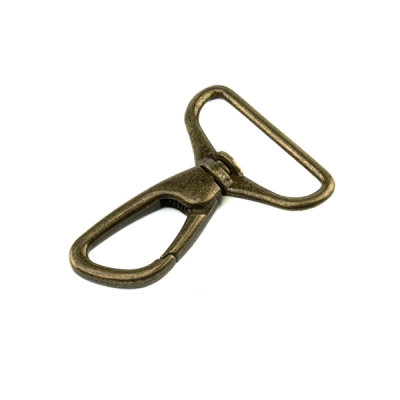 Karabiner 38mm altmessing